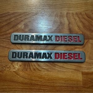 CHEVY GMC DURAMAX DIESEL EMBLEM DOOR BADGE SET SIGN SYMBOL LOGO GENUINE OEM